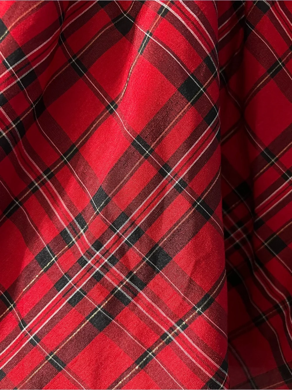 Gymboree Christmas Red Plaid Dress Size 5T Black Velvet Bow Holiday Party